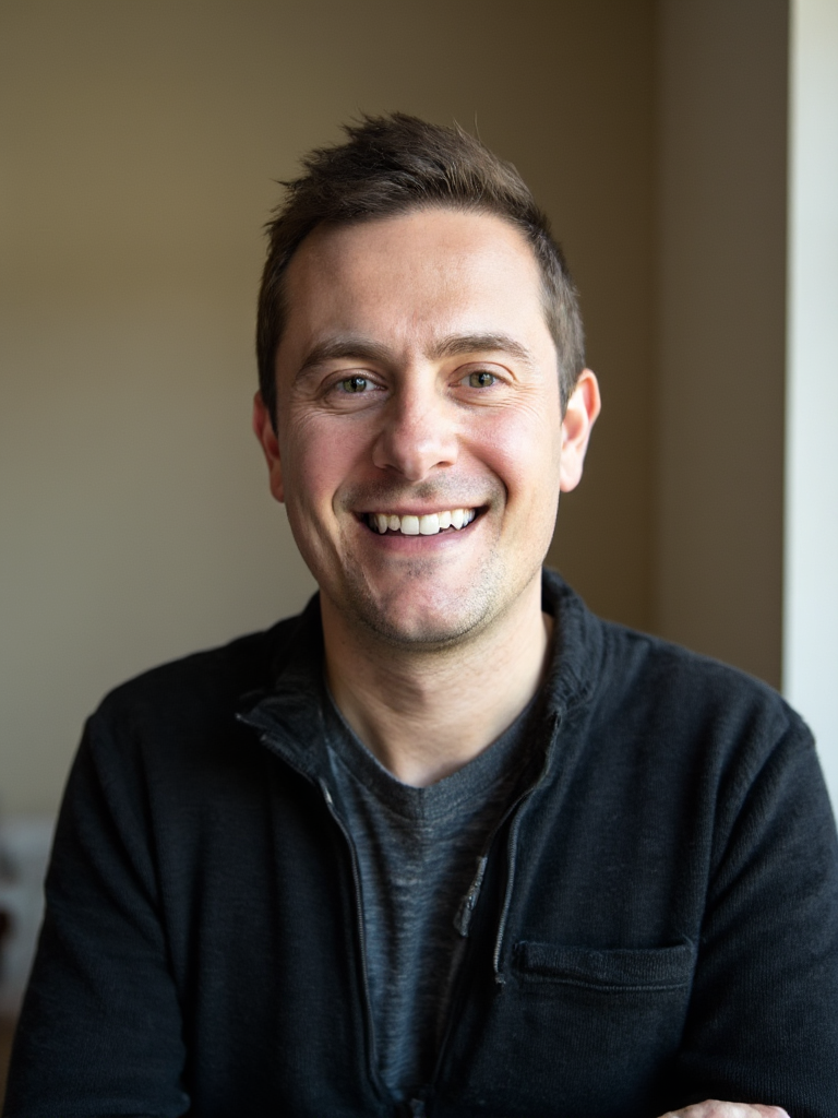 Keith Anderson, smiling in natural light